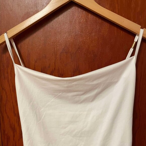 NWOT | WHITE | SHEIN SXY Solid Ruched Side Cami Bodycon Dress - Picture 4 of 9